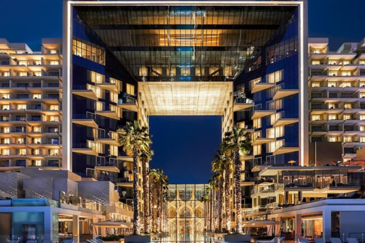 Exterior by night